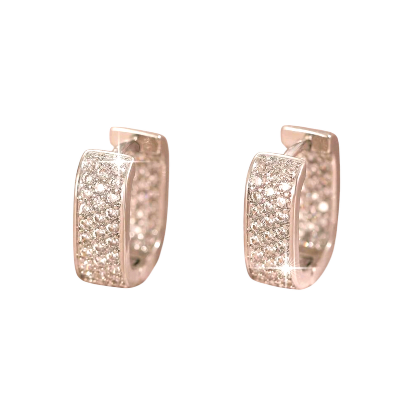 Orecchini Strass Oro Rosa