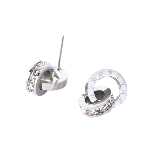 Orecchini Cerchietti Strass