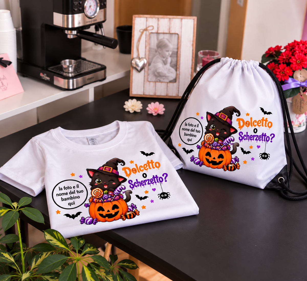 Kit Halloween Bambino (Maglietta + Zainetto) Personalizzato