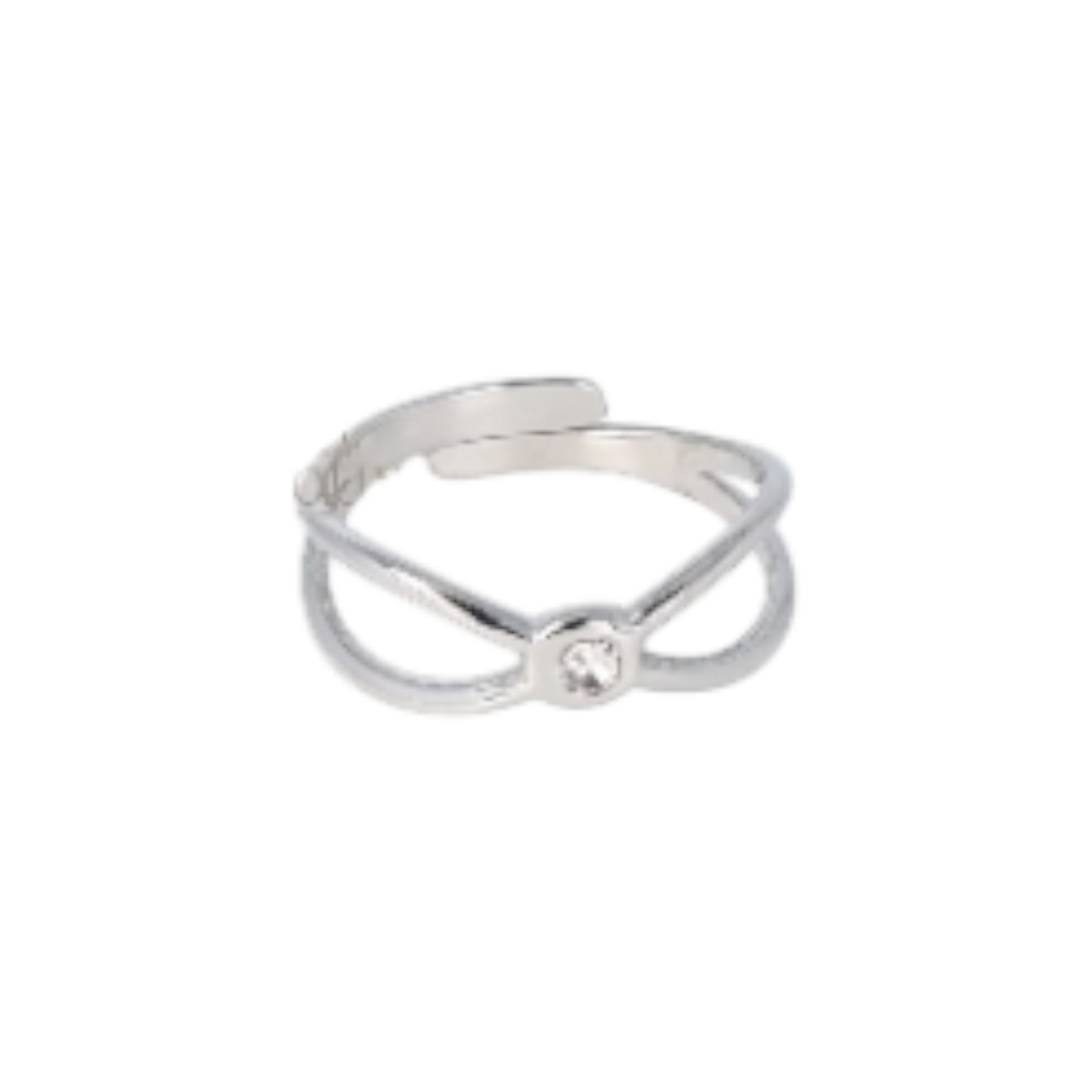 Anello Doppio Argento