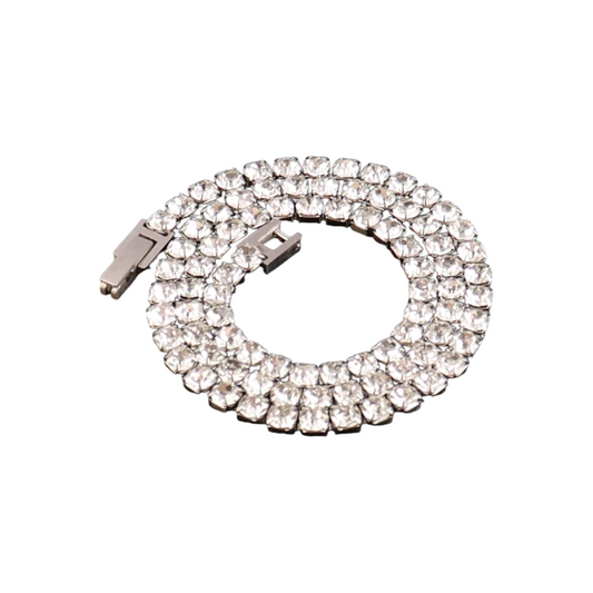 Collana Tennis Color Argento