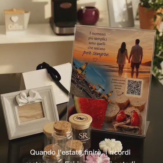 Quadretto Musicale Personalizzato con Foto, Canzone e QR Code | Regalo Emozionale Unico