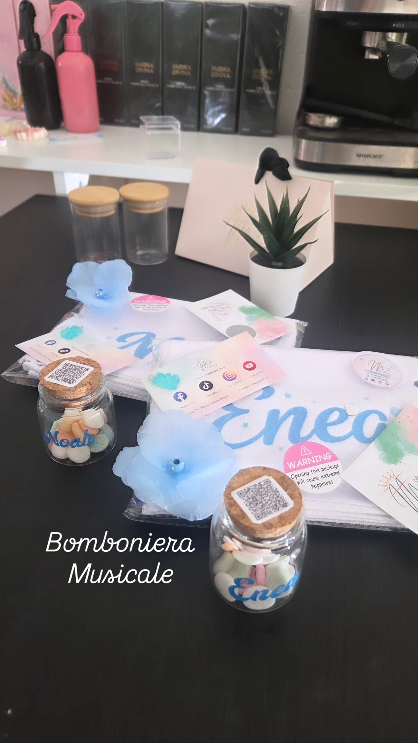 Bomboniera Musicale Personalizzata con QR Code – Nome e Canzone del Cuore