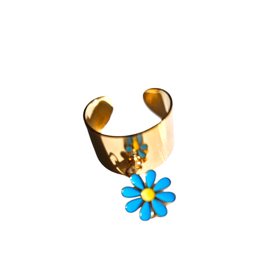 Anello Margherita Azzurro