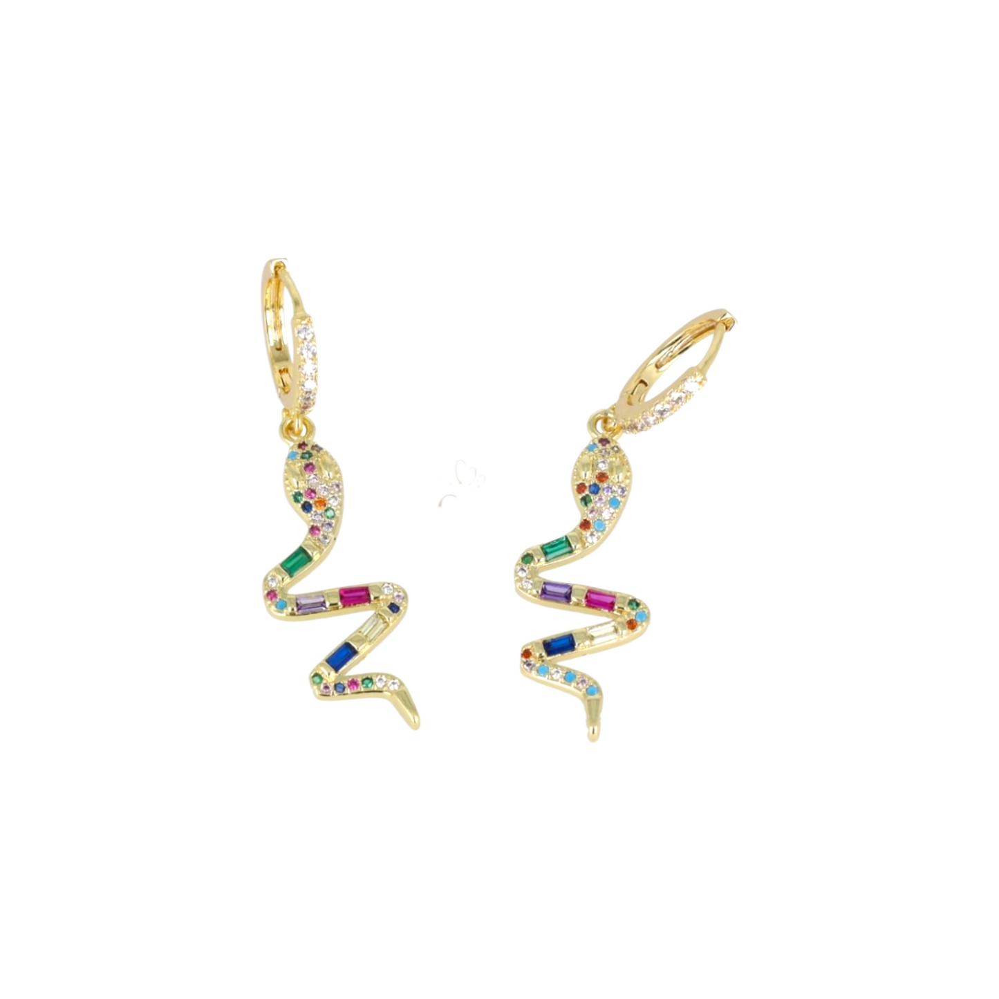 Orecchini Cobra Strass Colorati