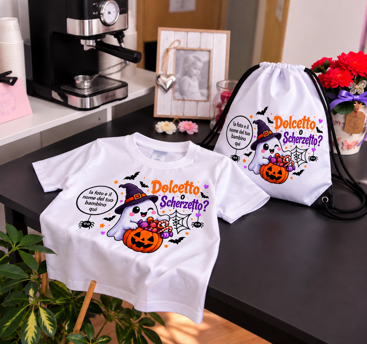 Kit Halloween Bambino (Maglietta + Zainetto) Personalizzato